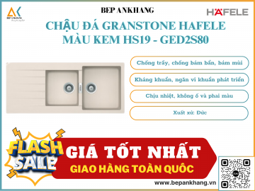 CHẬU ĐÁ GRANSTONE HAFELE MÀU KEM HS19 - GED2S80 570.35.470